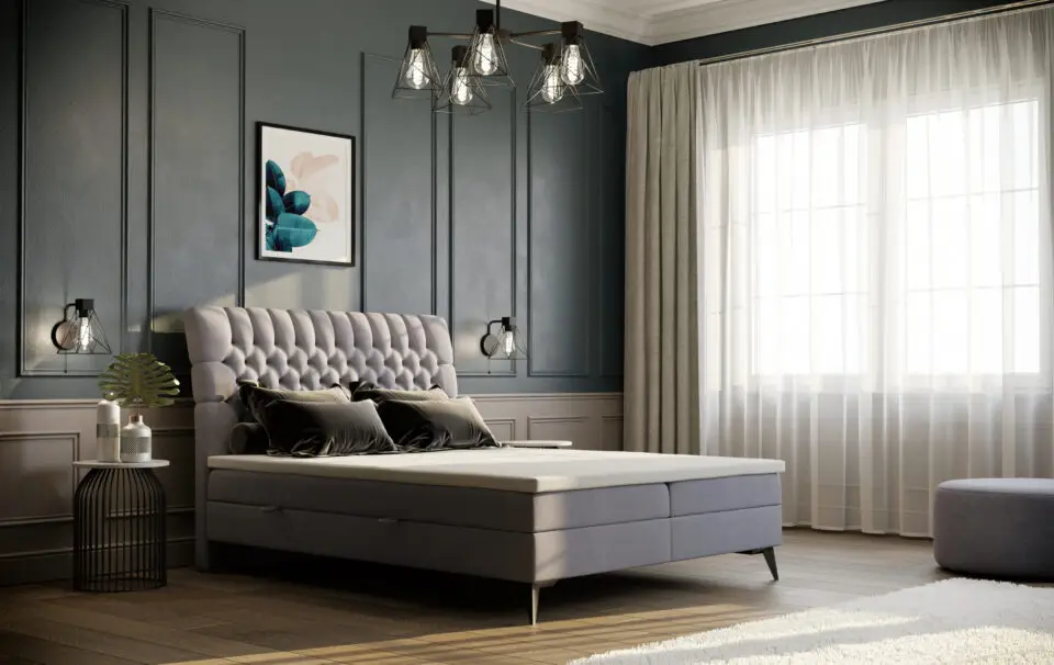 מיטה מרופדת אירופאית על רגליים , עם ארגז מצעים גדול. מגוון הקולקציות הרחבות של יבוא בלעדי מבית ביאנקו ליין בעמ יבואני סחורה ברמה גבוה כל מוצר נבחר עי מומחי חברת ביאנקו ליין הן באיכות והן בעיצוב , ביאנקו ליין מתמחה ביבוא מערכות ישיבה , פתרונות אירוח , ספות נפתחות למיטה , ספה דו מושבית נפתחת למיטה , מזנונים , ארון מיטה , מיטת קיר , מיטות עם הפרדה , ארונות כניסה