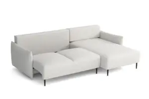 סלון פינתי נפתח למיטה דגם לאמבי מיני מבית ביאנקו , סלון פינתי עם שזלונג , מושב נוח , ספה שמתאימה גם לרביצה , מגיע עם כרית נוי עגולה , הסלון אוניברסלי גם פינה שמאל גם פינה ימין , עם ארגז מצעים ומיטה זוגית גדולה , גודלה 240 על 160 על רגליים גבוהות לאלה ביניכם שאין להם סלון מספיק גדול הספה תאפשר נוחות מרבית ופרקטיות מקסימאלית