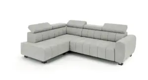 סלון דגם לוטוס - סלון פינתי נפתח למיטה עם ארגז מצעיים בעיצוב מודרני , הסלון הפינתי עם מיטה זוגית המיועדת לשינה קבועה עם 5 ראשים מתכווננים על רגליים גבוהות ניתן לשים לב יש מנגננון הרחבת מושב המאפשר ישיבה רביצתית בהתאם לצורך המנגנון ידני ובנוסף פתיחת ארגז נוחה וקלה גודל הסלון 280 על 210 אם מיטה זוגית וארגז מצעים עם אופציית הרחבת מושב ידנית