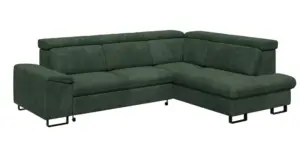 סלון פינתי דגם בנגקוק - נפתח למיטה , סלון איכותי עם מושב נוח ומנחם עמוק , 5 ראשים מתכווננים ארגז מצעים גדול ומיטה זוגית נשלפת על רגליים גבוהות , הסלון מגיע במגוון רחב של צבעים מידות הסלון 299 על 220