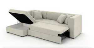 סלון פינתי נפתח למיטה דגם טוליפ , סלוי פינתי מעוצב בסגנון עם ארגז בתוך הפוף סלון פינתי קל לשימוש עם מיטה זוגית גדולה וארגז מצעים , בגודל 275 על 185 ניתן להזמין במגוון רחב של בדים