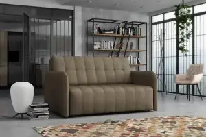 ספה מיני דגם ויוה גראנד , בעלת מראה עשיר פתיחה מיוחדת קלה נפתחת קדימה למיטת זוגית , רוחב הכורסא כולל הידיות הינו 145 סמ , ספה נפתחת למיטה ייצור אירופאי , בסטסלר במדינת ישראל מתאים לחדרים קטנים לחדרי אירוח למלונות לצימרים ועוד , ספה נפתחת למיטה זוגית גודל המיטה 132 על 190