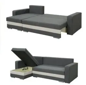 סלון פינתי דגם Leaf Wave - מיטה וארגז